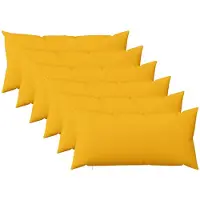vidaXL Kussensloop 6 st HEERLEN Licht Geel 40 x 70 cm Stof