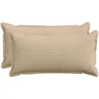 vidaXL Kussensloop 2 st HOUTEN Taupe 40 x 70 cm corduroy