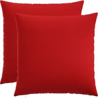 vidaXL Kussensloop 2 st HEERLEN Rood 55 x 55 cm Stof