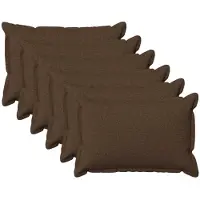vidaXL Kussensloop 6 st HOUTEN Bruin 50 x 80 cm Faux Linnen