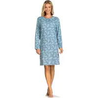 Comtessa Nachthemd 'Like a Feather' - Dames Nachtmode - Lange Mouw - Blauw - Maat 48