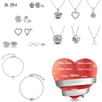 Merkloos Adventskalender met 14 sieraden en kristallen