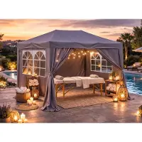 Merkloos Pop-up tuinpaviljoen, 2 x 3 meter, met 4 zijwanden