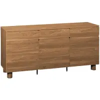 Sweeek Dressoir met 3 lades en 3 deuren houtdecor Hazelaarhout