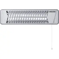 Stiebel Eltron Infrarood verwarmingsstraaler IW 120, 1,2 kW, voor wandmontage, gecertificeerd, zonder stekker, 230V, kwartsstraaler voor de badkamer, 229339