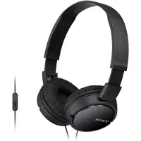 Sony MDR-ZX110AP, opvouwbare hoofdtelefoon met hoofdband, zwart, met microfoon