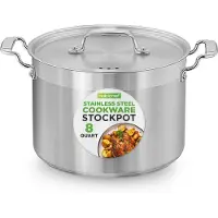 Nutrichef 8 liter soepketel, grote kookpan van 32,5 cm, kookpan geschikt voor inductie, kookpot