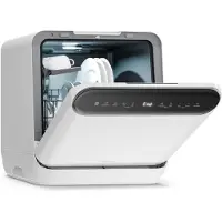 Klarstein Oceana mini vaatwasser - Compacte vaatwasser voor 3 couverts, met 7 programma's, 6 liter waterverbruik, AquaStop, draagbaar design