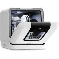 Klarstein Melville mini vaatwasser - Compacte vaatwasser voor 3 couverts, met 7 programma's, 6 liter waterverbruik, AquaStop, draagbaar design
