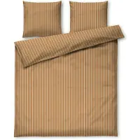 Juna Soft dekbedovertrekset, 220x220/2x50x60 cm karamel-offwhite
