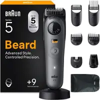 Braun baardtrimmer serie 5,9, met accessoires, ultrascherp mes, 120 minuten gebruiksduur, voor baardtrimmen