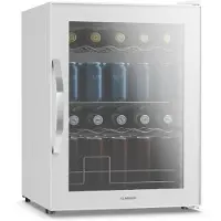 Klarstein drankkoelkast met glazen deur - 60 liter mini-drankkoelkast, dubbel glas, 0-13 °C, 4 uitneembare planken, onderbouw, nauwkeurige temperatuurregeling, stil 39 dB