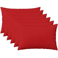 vidaXL Kussensloop 6 st HEERLEN Rood 50 x 70 cm Stof