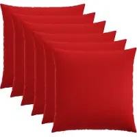 vidaXL Kussensloop 6 st HEERLEN Rood 60 x 60 cm Stof