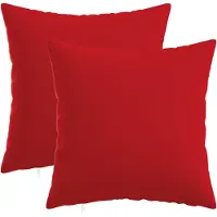 vidaXL Kussensloop 2 st HEERLEN Rood 35 x 35 cm Stof
