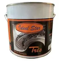 Cardinale Antiroestverf in emmer, merk 'Tris', type 'Ideal Star', 2,5 liter - mat zwart