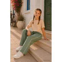 Tommy Life Jeugd Elastische Taille Brede Been Sweatpants