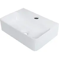 Ibergrif wandwastafel, wit, keramiek, 37 x 27 x 11 cm