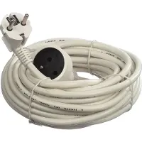 Perel Verlengkabel H05VV-F 3G1.5 - 10 m 16 A/230 V 3500 W type E/F - Wit