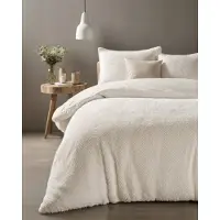 Royal Textile Teddy dekbedovertrek onderkant microvezel Fur - crème - 1-persoons (140x220 + 60x70cm)