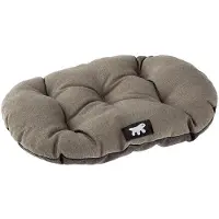 Markenlos Hondenbed met kussen voor kleine honden, wasbaar, gemaakt van katoen met zachte vulling, 43 x 30 cm, bruin