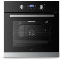 Klarstein Verosteel Inbouwoven 60 cm – 67 L elektrische oven, 8 kookmodi, energieklasse A, rvs & glas, timer, bakplaat