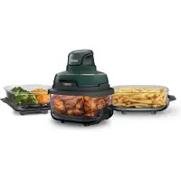Ninja CRISPi, draagbare airfryer, 3,8 liter en 1,4 liter, 4-in-1: frituren met hete lucht, braden, grillen en bakken
