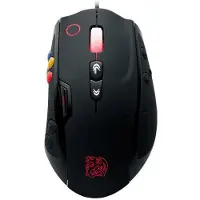 Tt eSPORTS VOLOS Muis - Laser - Bekabeld - 14 knoppen - Zwart - Battle Dragon logo - USB - 8200 dpi resolutie - Scrollwiel