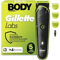 Gillette Labs i3 Body + Scheerapparaat voor mannen, zwart/groen