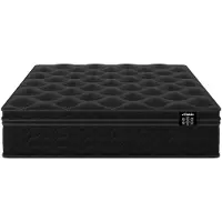 Vente-unique Matras 180 x 200 cm hybride met pocketveren, geïntegreerde topper en zwarte tijk 30 cm dik - van YSMÉE GAMIANI