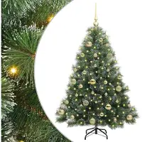 vidaXL Kunstkerstboom met 150 LED met standaard Groen 120 cm PE en PVC