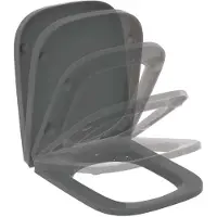 Ideal standard i.Life B - WC zitting wrapover, SoftClose, glanzend grijs T468358