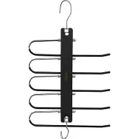 Bodo Broekhanger Hout Zwart - Kledinghanger - 5 Broeken - 2 Stuk -