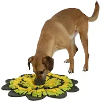 Kerbl Snuffelmat Sunflower yellow/green, Ø 40cm 40cm