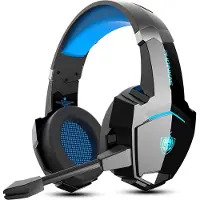 Phoinikas G9000 BT Bluetooth Laptop Gaming headset met microfoon Over-ear Koptelefoon -Zwart blauw