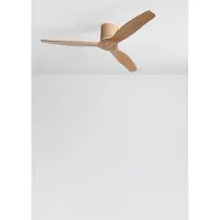 Create - Plafondventilator 40W stil Ø132 cm met LED verlichting in behuizing en lamp - M - Sfeerlicht - Afstandsbediening - WIND CALM RATTAN