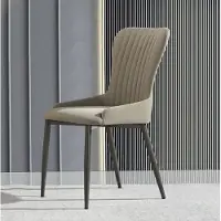 AEA Grauer Polsterstuhl Moderne Esszimmer Sitzmöbel Designer Einsitzer
