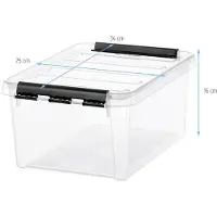 Smartstore Classic Kunststof Opbergdoos 8 l Met deksel Transparant 25 x 34 x 16 cm