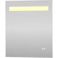 Proline Avento Spiegel Rechthoek Op Alu Frame Geïnt LED, Dimbaar, 60x3x70 cm Spiegel