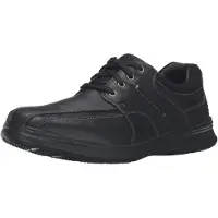 Clarks heren Oxford schoenen, model Cotrell Walk, zwart, maat 43 EU