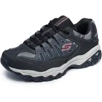 SKECHERS Heren Afterburn M. Fit sneakers – Bovenmateriaal van leer, met geheugenschuim binnenin