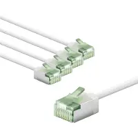 Goobay CAT 8.1 netwerkkabel, set van 5 stuks / patchkabel, afgeschermd, superflexibel, U/UTP