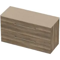 Basic Line Deck 46 Badmeubel 120x46x62cm - Opbouwgreep - Topblad Sand Stone - Zonder Kraangat - Scotch Oak - Badkamermeubels, Badmeubel Sets