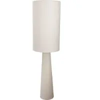 Olucia - TIMMY - Vloerlamp - Beige / Zwart - Vorm: Cilinder