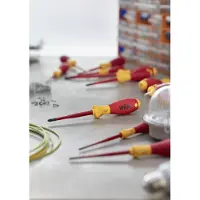 Wiha Schroevendraaier SoftFinish electric slimFix sleufkop 4,5 x 125 mm op blisterverpakking - 39561
