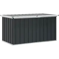vidaXL Tuinopslag, antraciet, 129x67x65 cm