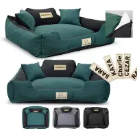 AIO Factory Hondenbed KINGDOG MM43, 115x95 cm, gepersonaliseerd, afneembaar, antislip, groen