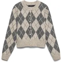 Vero Moda Vmhalo ls o-neck argyle cardigan bo
