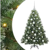 vidaXL Kunstkerstboom met 150 LED met standaard Groen 120 cm PE en PVC