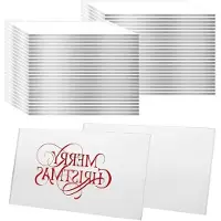 OEM 50 transparante acryl gastkaarten voor bruiloft en diner - witte decoratie voor gastenlijsten